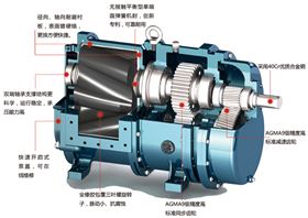 罗德凸轮转子泵结构原理图示