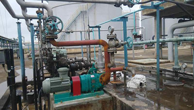 广西北海炼化有限公司采购的罗德污油污泥提升泵安装完毕